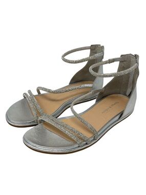 Django & Juliette BONN jewelled silver leather sandal EU37